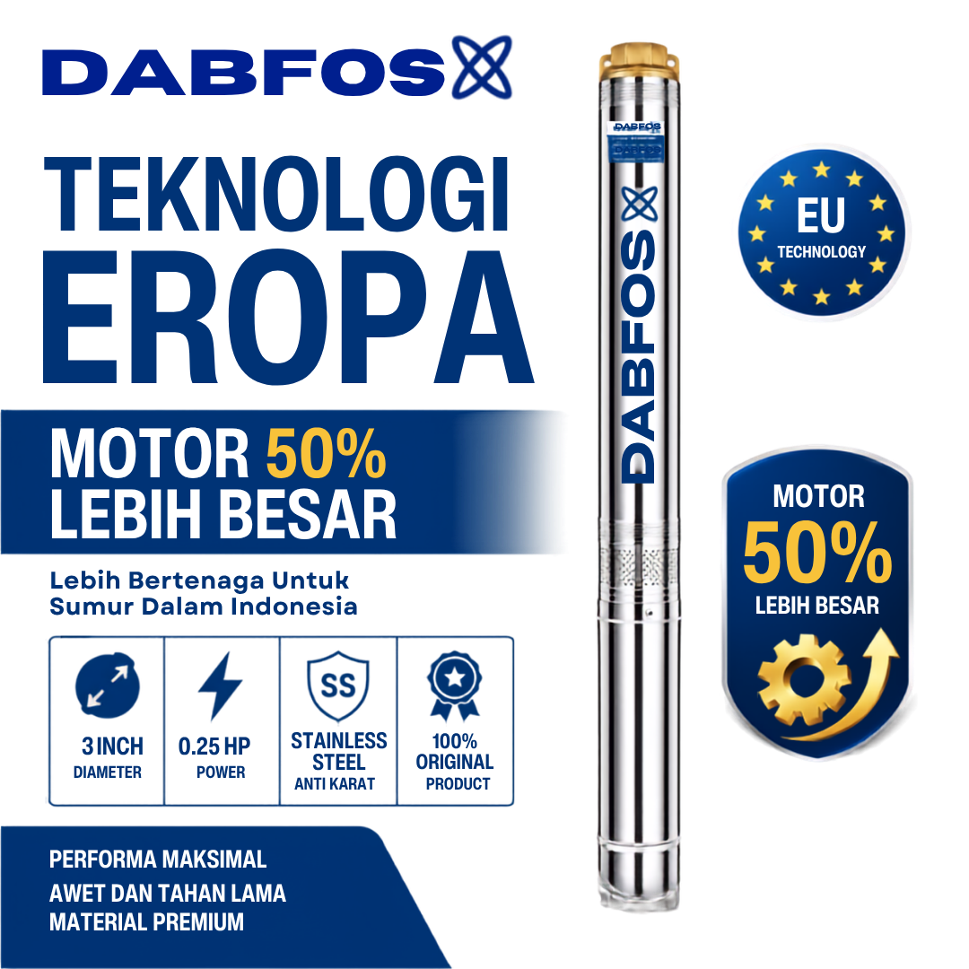 DABFOS 3 Inch 0.25 HP